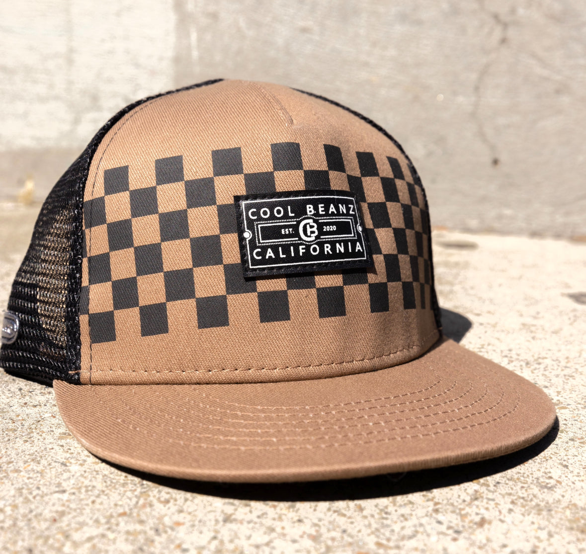 Brown Check Snapback